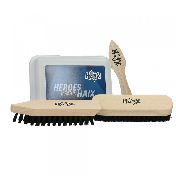 HAIX Set of Brushes Includes three different brushes to clean care and polish